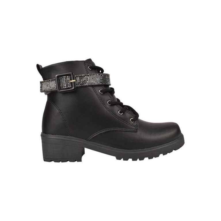 Coturno Feminino Preto Com Strass – Salto Ba