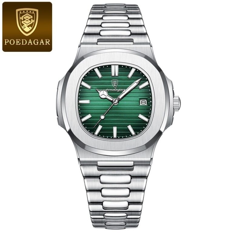 Relógio Poedagar Masculino Inox Luxo Quartzo Orig