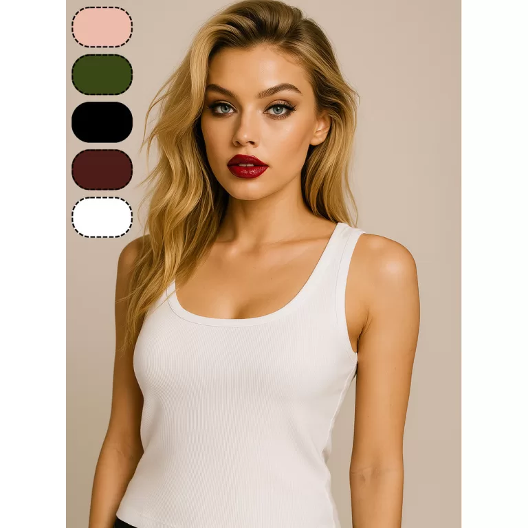 kit 3 Regata Ribana Canelada Feminina Blusa Basica