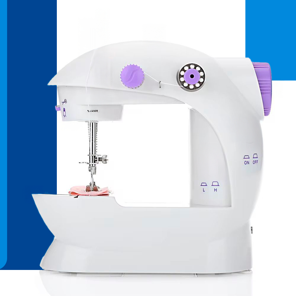 Mini Máquina de Costura Portátil Epsilon Bivolt 110V/220V Compacta e Versátil, Cor Branca