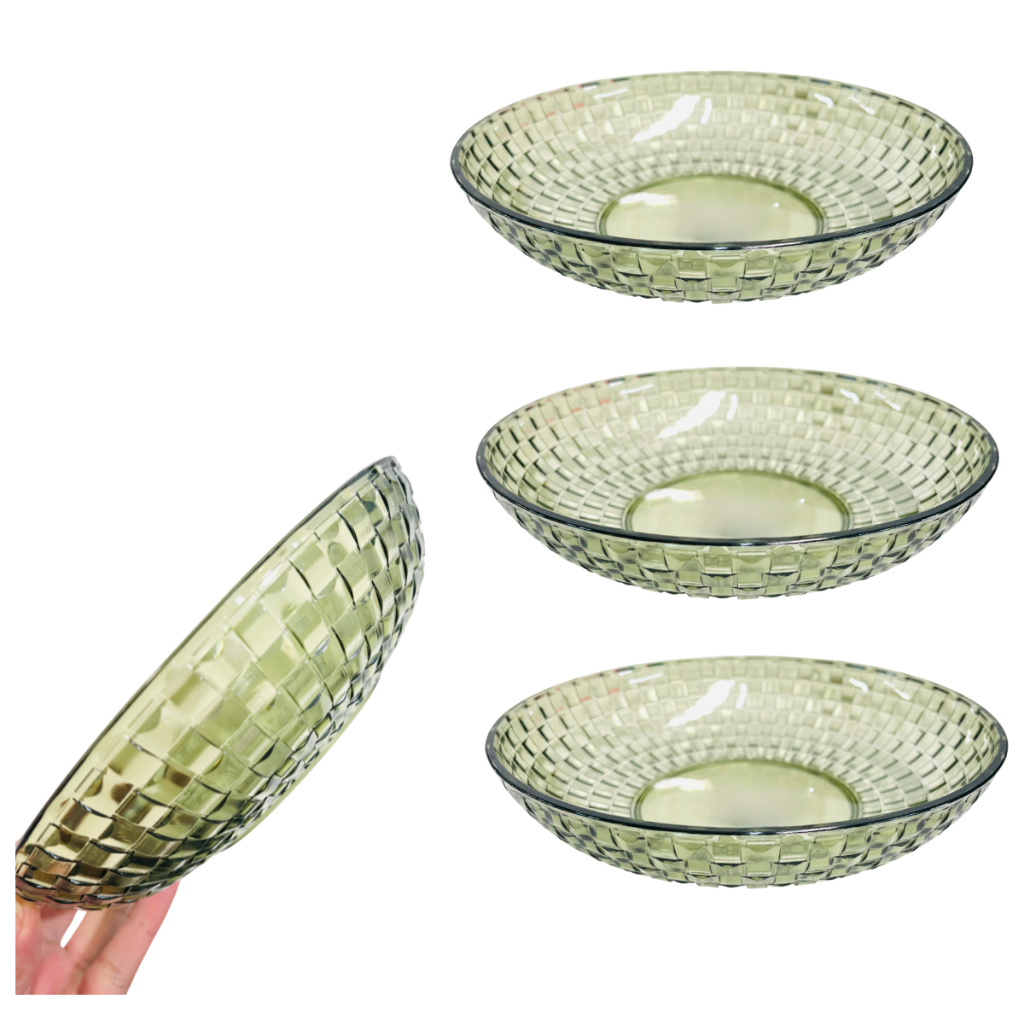 Tigela sobremesa prato saladeira flexivel translucido centro de mesa