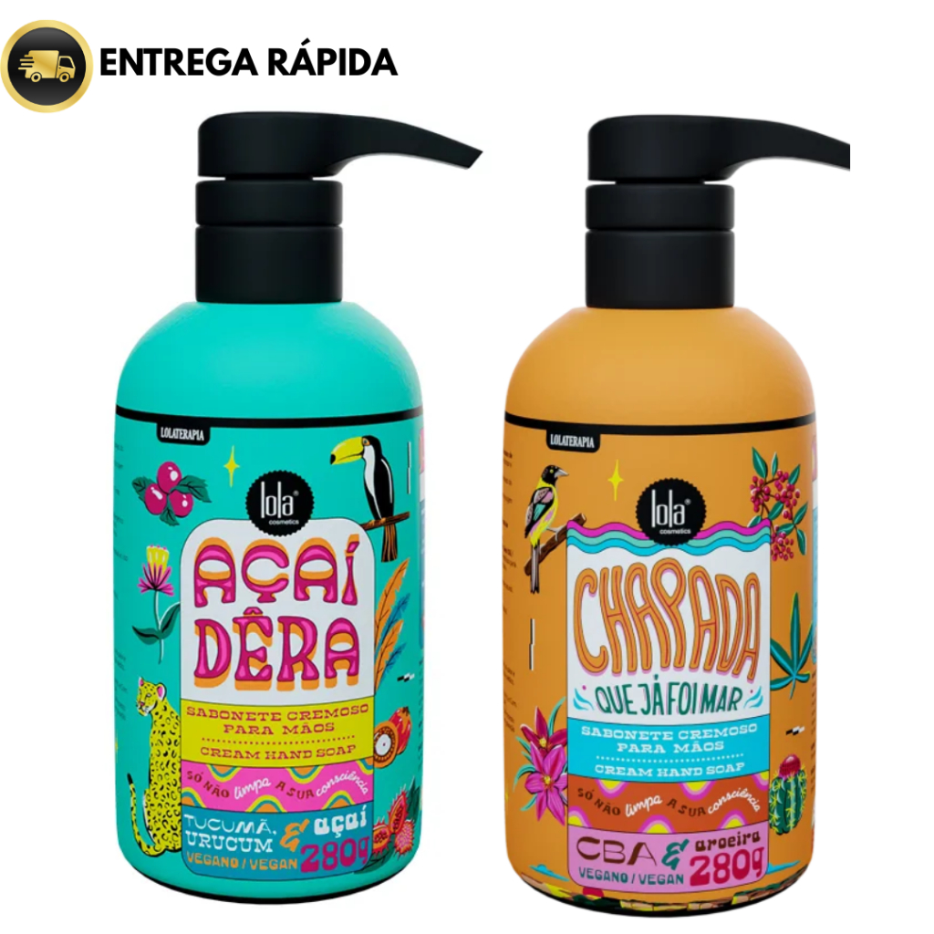 Kit Lola Sabonete Cremoso Para Mãos Açaídera + Chapada 2 Itens 280g
