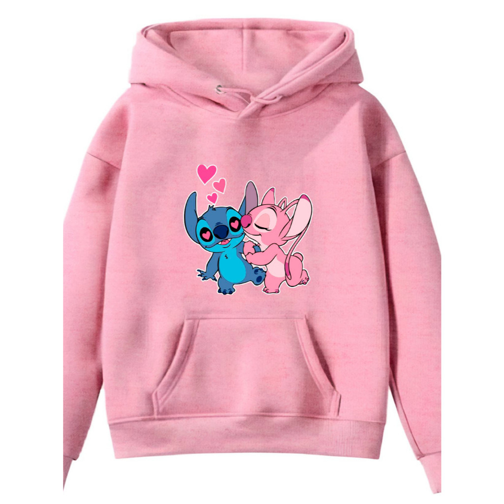 Moletom Infantil Canguru Sti-tch Casal Desenho Infância Tv Diversão Shopping Lazer – Envio Imediato