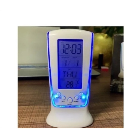 Relógio De Mesa Digital Com Alarme Termômetro Ca