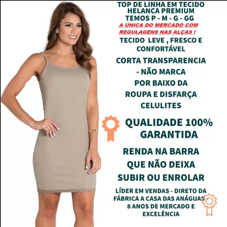 Vestido anagua segunda pele