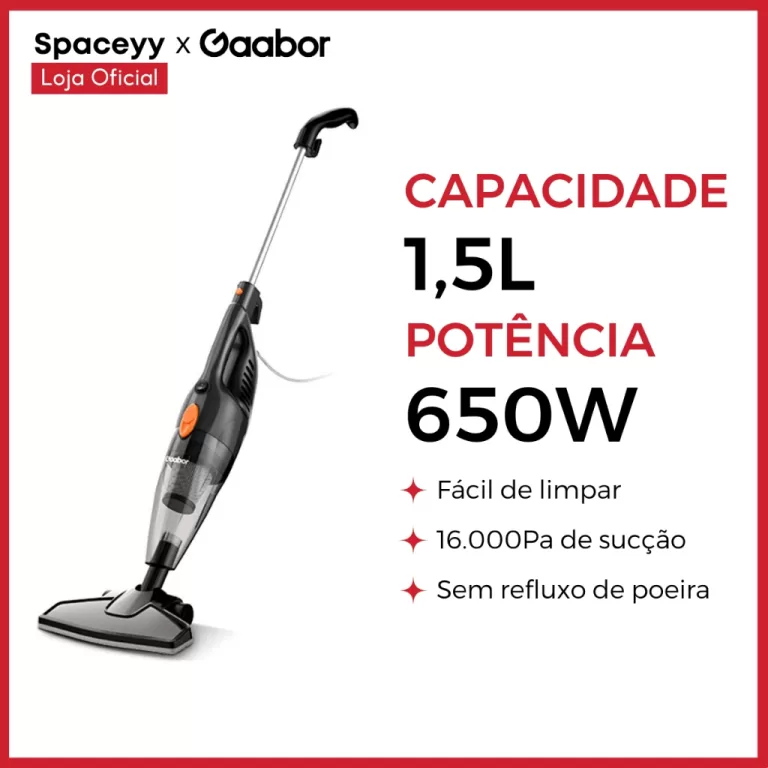 Aspirador de Pó Vertical Gaabor 2 em 1 Doméstico