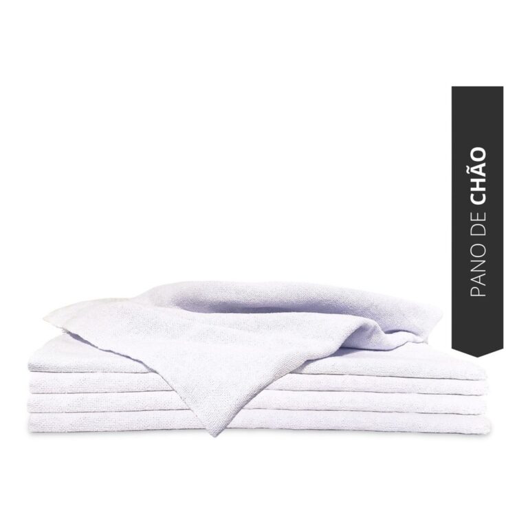 Pano De Chão Branco Grande Duplo Saco Alvejado Pr
