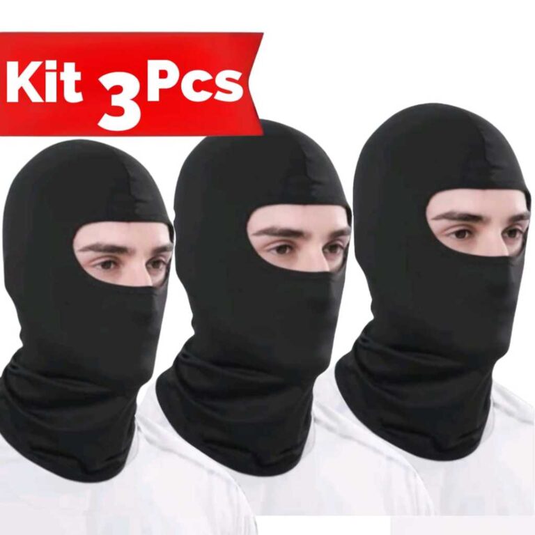 Balaclava Touca Ninja KIT 3 Flanelado Térmica UV5