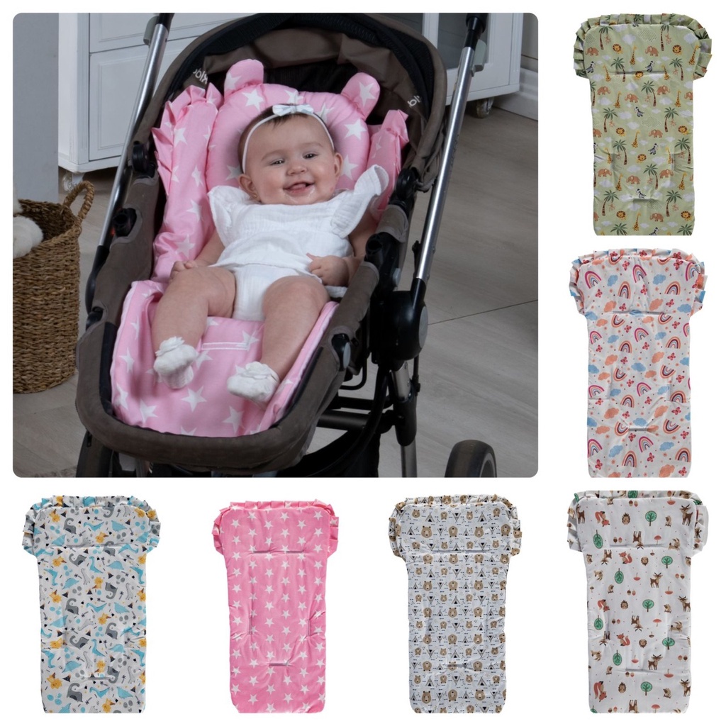 CAPA DE CARRINHO  | COLCHONETE DE CARRINHO  | PROTETOR PARA BEBÊ  | UNIVERSAL  |  CORES