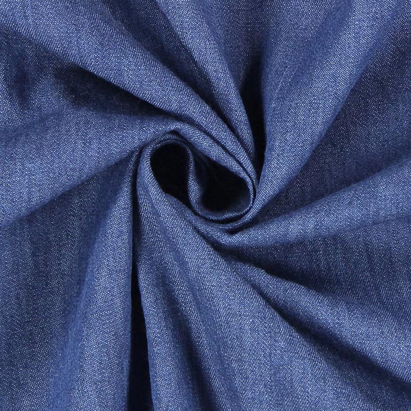 Tecidos jeans fino Chambre 1 Metro Azul