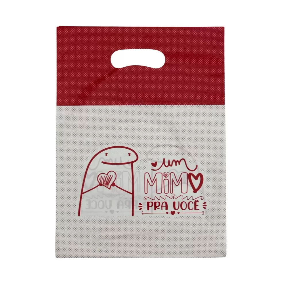 Sacola boca de palhaço Decoradas Um Mimo pra Você 25x35cm 50un