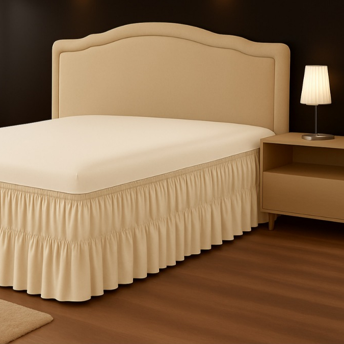 Saia Ajustável p/ Cama Box Casal Queen King C/ Du