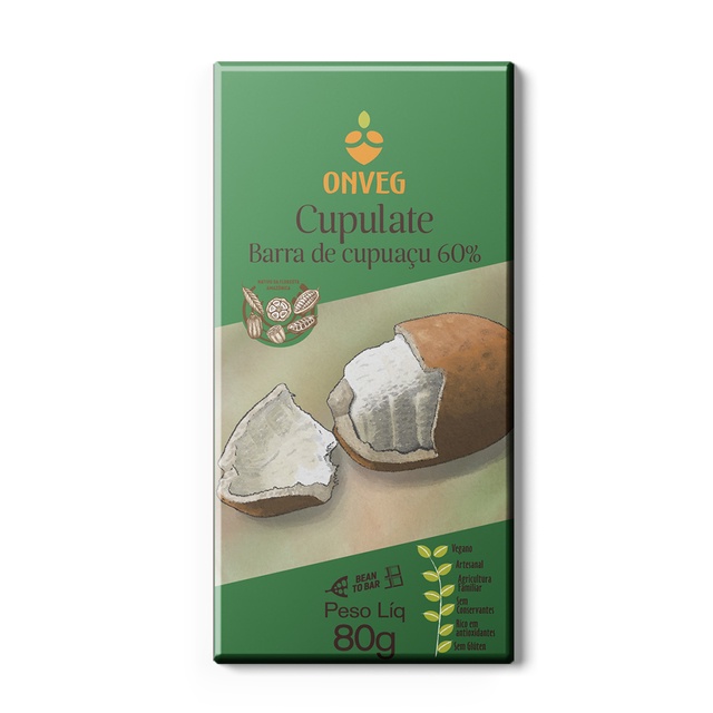Chocolate Vegano Cupulate Barra de Cupuaçu 60% 80