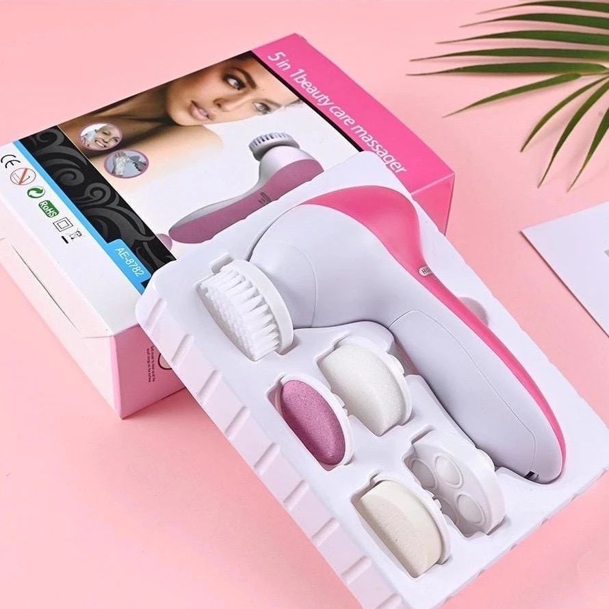 Escova Facial Elétrica Esfoliante limpeza Massageadora 5/1 Portátil L1