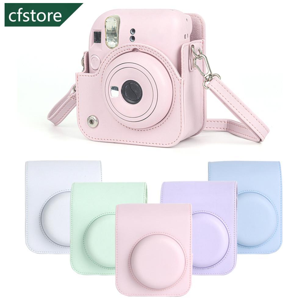 CFSTORE Para Instax Mini 12 Bolsa Câmera Protetora Macia De Couro PU Fujifilm Film Bag Com Alça Ombr