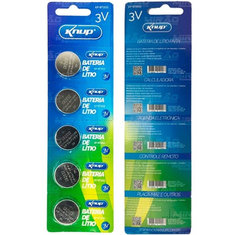 Bateria 3v lithium cartela com 5 unidades – 