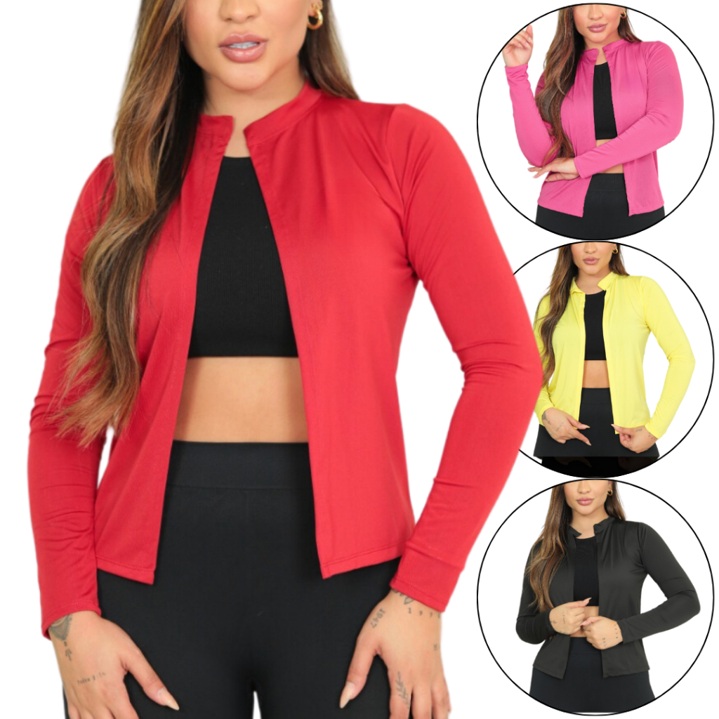 cardigan feminino casaquinho proteção solar uv casaco academia térmico