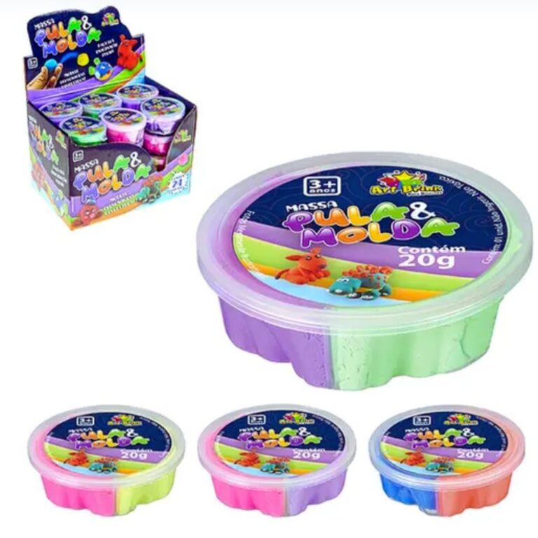 Kit Slime 2 Pula e Molda Crie Esculturas Não Grud