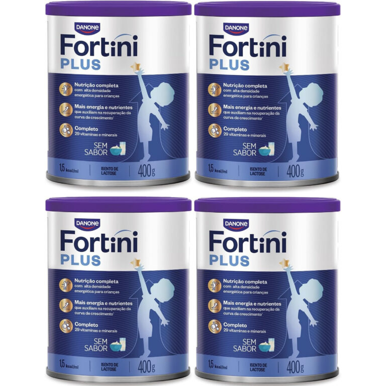 Kit 4 latas Fortini Plus Sem Sabor 400G