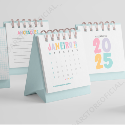 MINI CALENDÁRIO COLOR – MODELO 2025