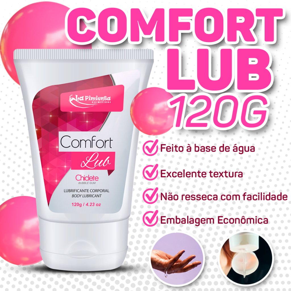 LUBRIFICANTE ÍNTIMO COMFORT LUB 120 – LUBRIFICAÇÃO PROLONGADA E EFICAZ PARA O HOMEM E A MULHER