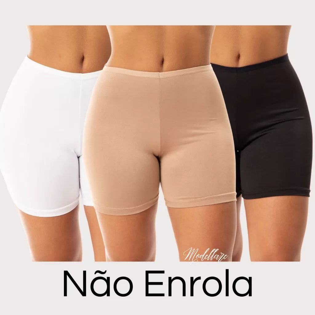 Short Íntimo Feminino Segunda Pele Anágua Modeladora Short Curto Short Para Saia Vestido