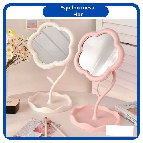 Espelho Infantil Feminino Florzinha ou Gatinho Por