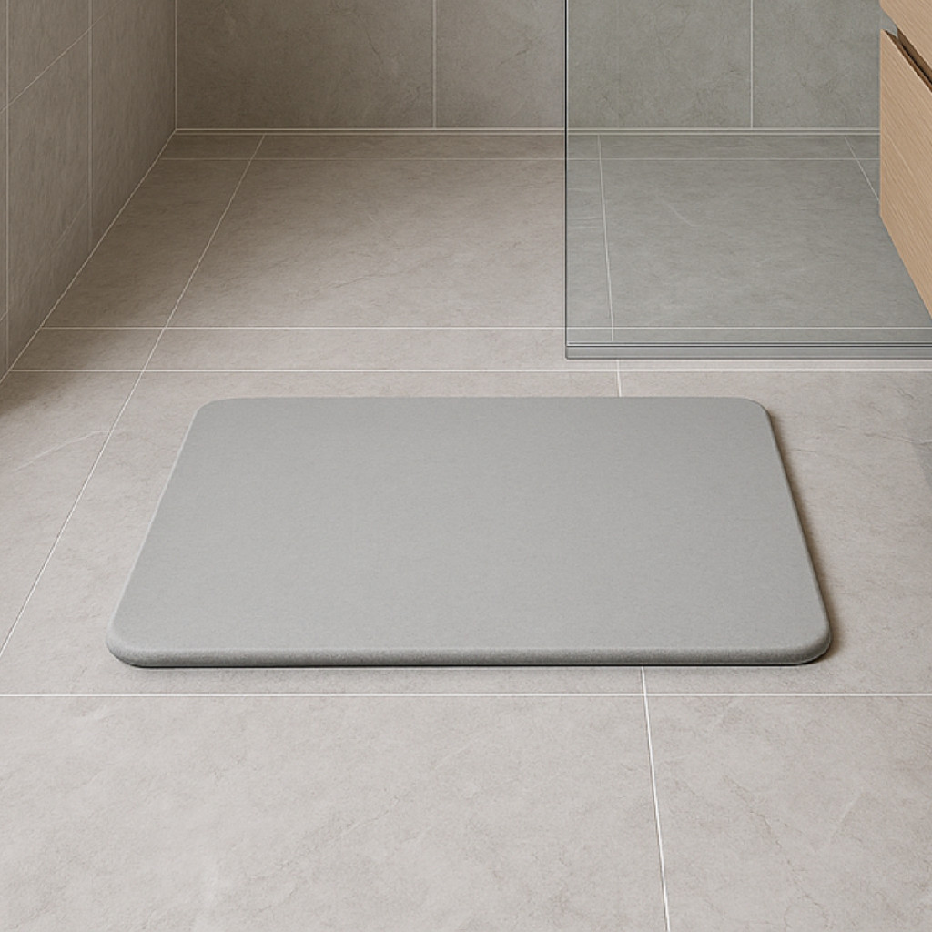 Tapete de Pedra Diatomita Lyor Grande Luxo Grande Antiderrapante Poliester Requintado Chique Moderno