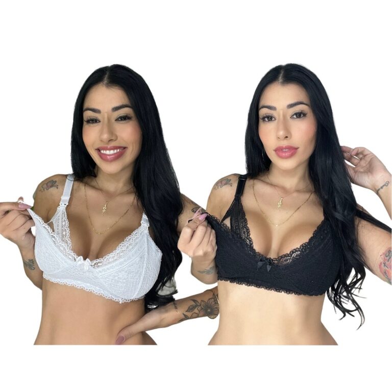 Kit 2 Sutiã Lingerie Amamentação Todo Renda Ref