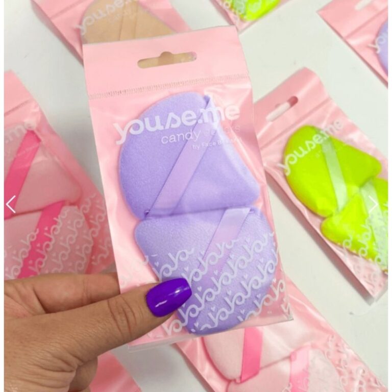 esponja de maquiagem dupla para po iluminador