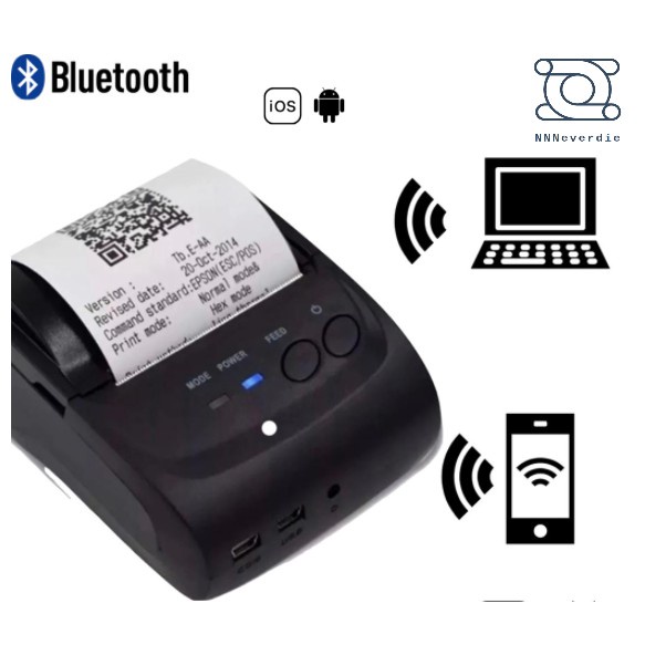 Mini Impressora Térmica Bluetooth Portátil 58mm 