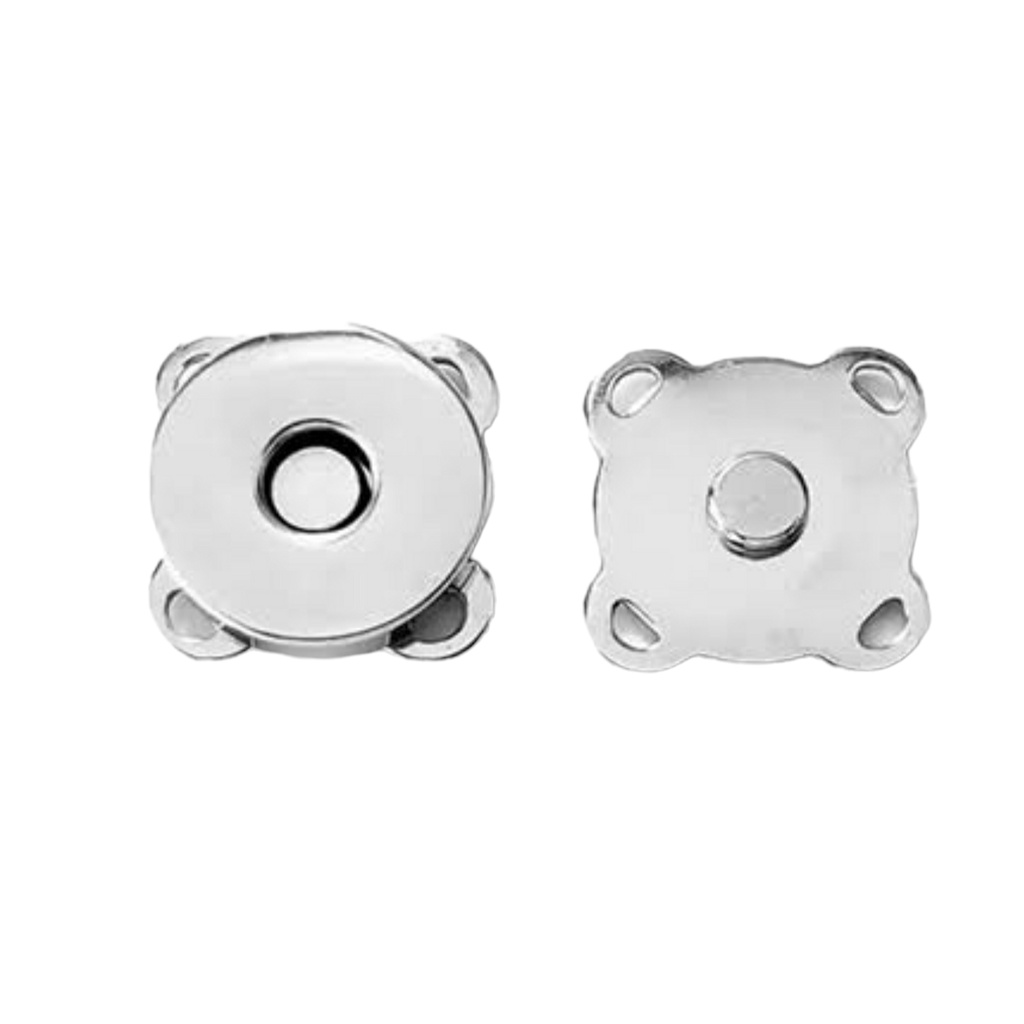 Botão Imantado  Prata14mm  com 10 unidades