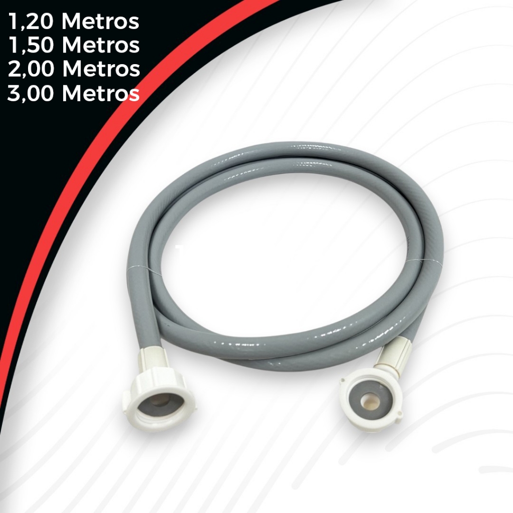 Mangueira De Entrada Para Máquina de Lavar Reforçada Flexível Universal 1,20m 1,5m  2m e 3 metros Pa
