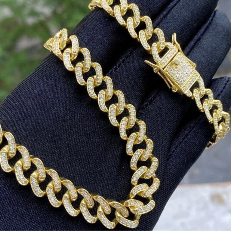Cordão de Ouro 18k Cuban Link Grumet 45cm Craveja