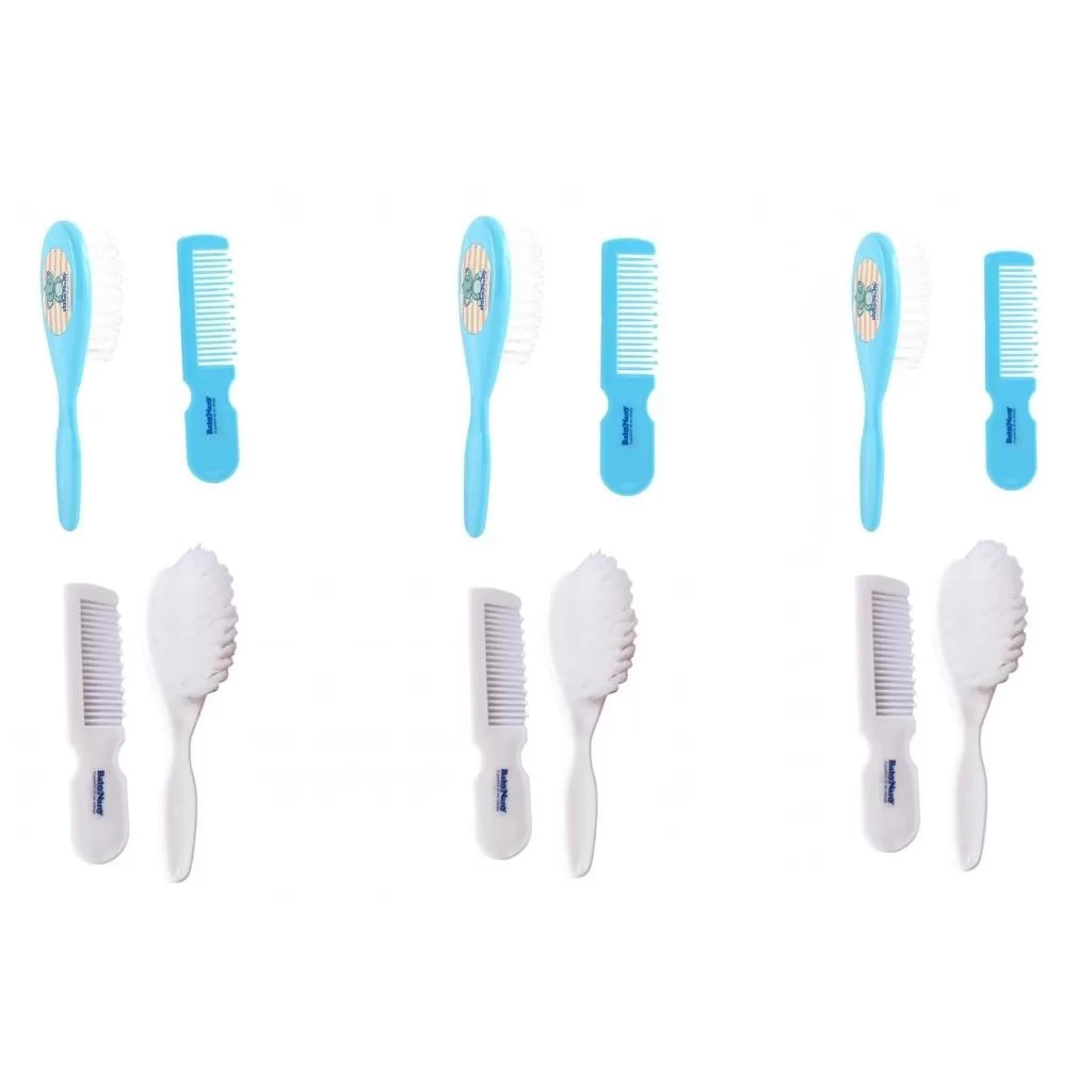 Pente Escova Infantil Bebê Para Menino 6 Kits