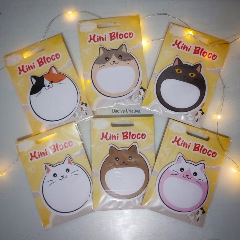 Mini Bloco Formato Gatinho 30 folhas