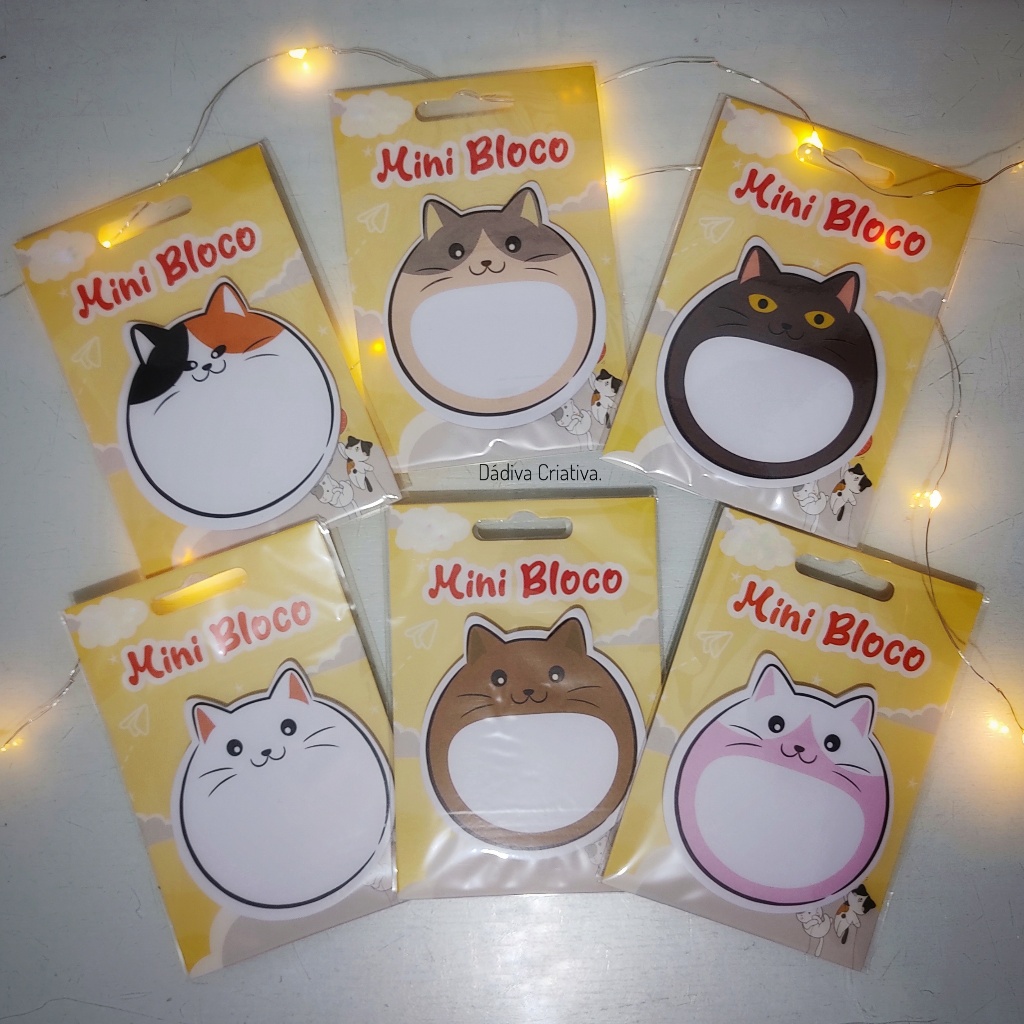 Mini Bloco de Anotações 30 Folhas para Recados e Lembretes