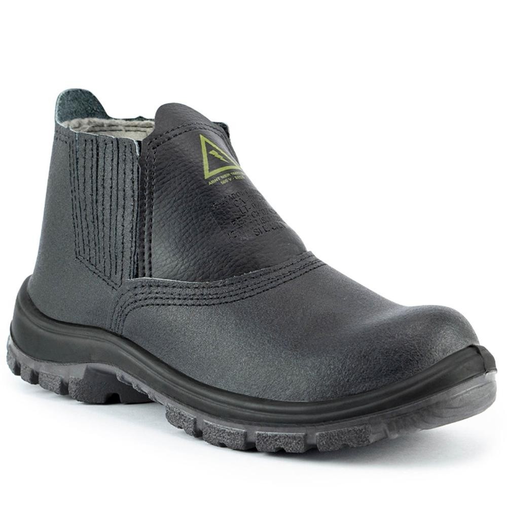 Botina De Segurança Biqueira de Composite Crival EPI CA39936 Couro CP074 – Preto