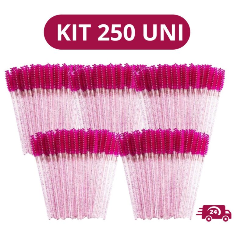 250 escovinhas com glitter Extensão de Cílios e 