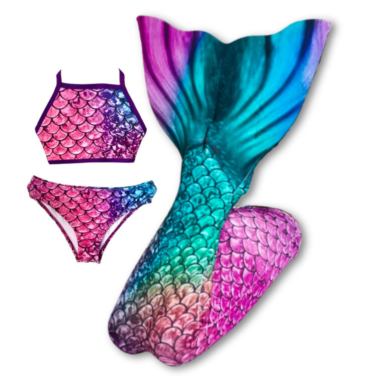 Kit Cauda de Sereia Infantil Com Biquini – V