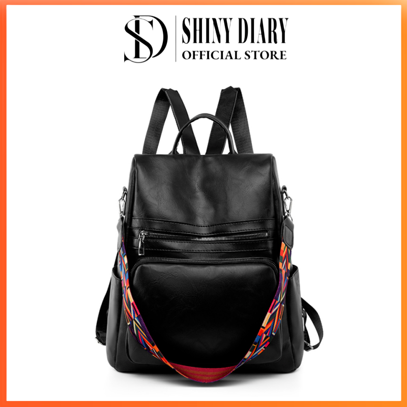 SHINYDIARY Mochila 2026 Bolsa Feminina GRANDE Escolar Trabalho Viagem Couro Sintéticos