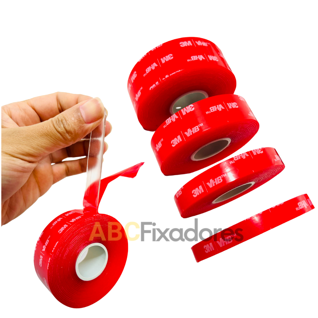Fita 3M VHB Adesiva Dupla Face Extra Forte – 9x3M ,12x3M, 19x3M, 25x3M e 40x3M