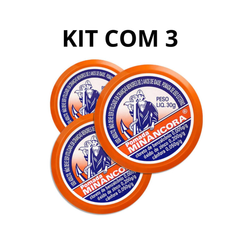 Kit 3x Unidades Minancora Pomada com 30g