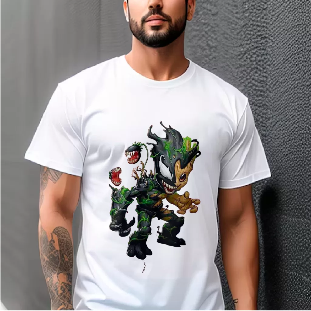 Camiseta Unissex | Venom e baby Grooth Planta