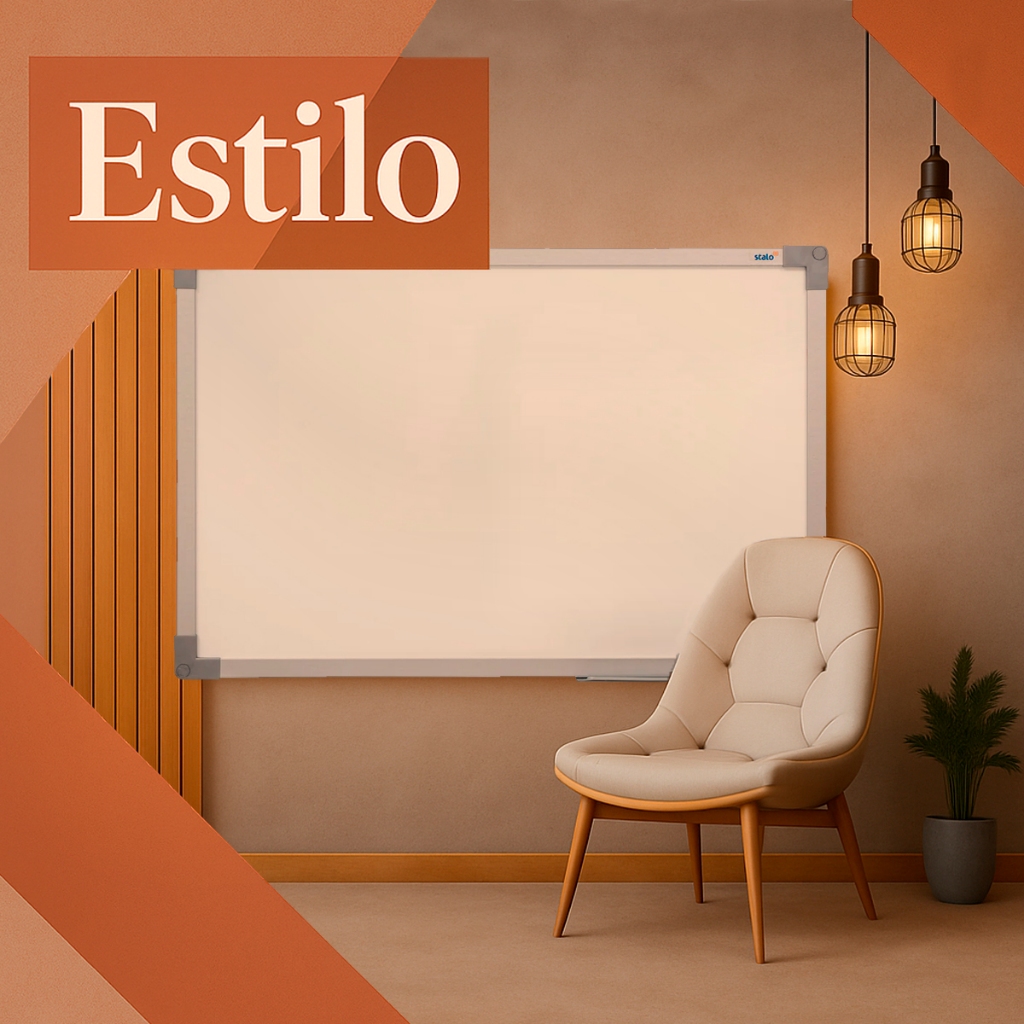 Quadro Branco Moldura Soft Alumínio 80x60cm Lousa Branca MDF Emove Recado Agenda Anotação Planejador