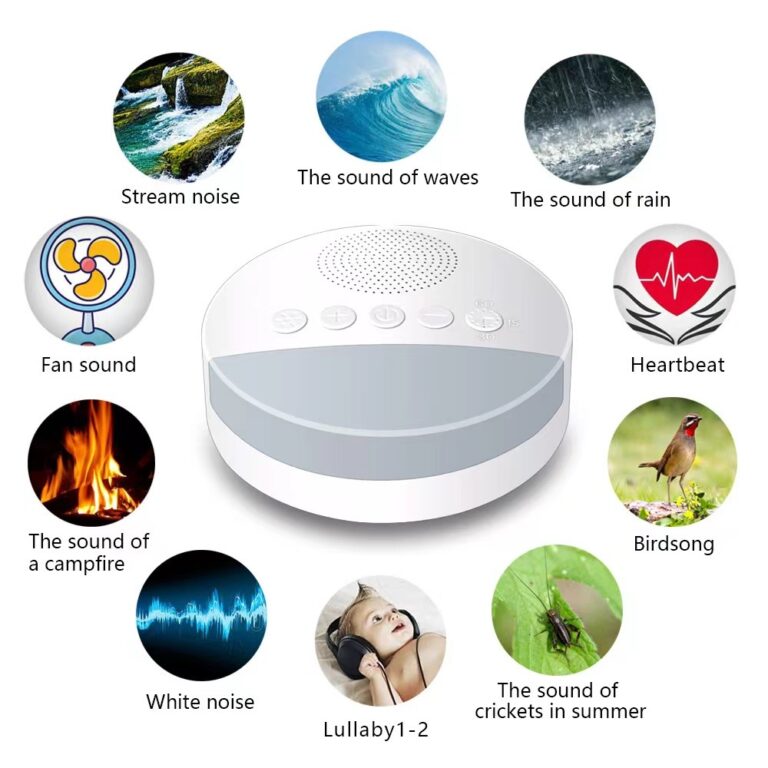 Máquina de ruído branco portátil para crianças