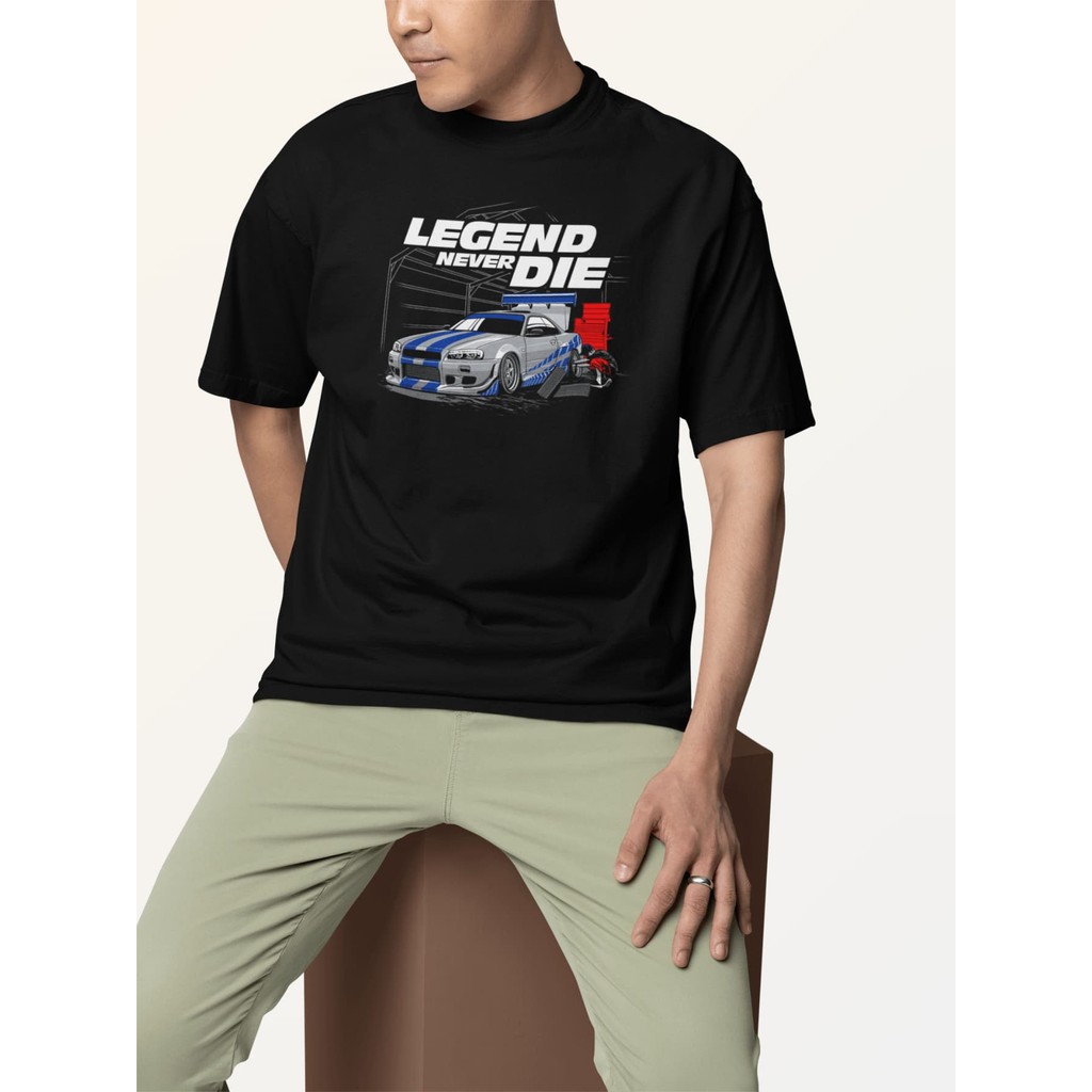 Camiseta Camisa Masculina Unissex Streetwear Gola Redonda Estampa Grande – Car Carro Nissan GTR R34