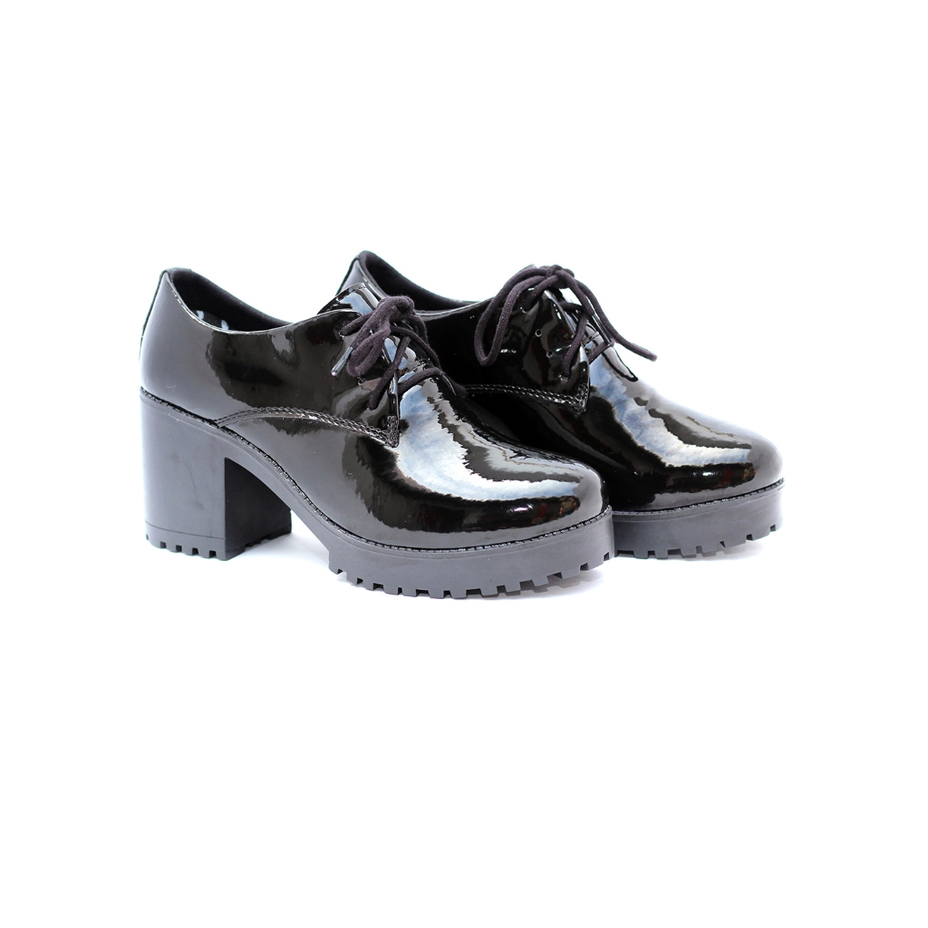 Sapato Oxford Feminino Salto Alto Casual