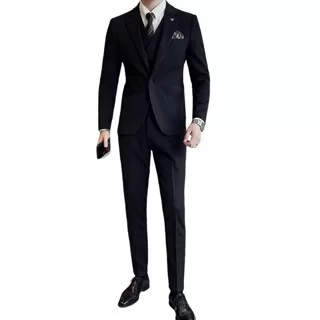 Terno Slim com Gravata Colete Calça Conjunto Comp