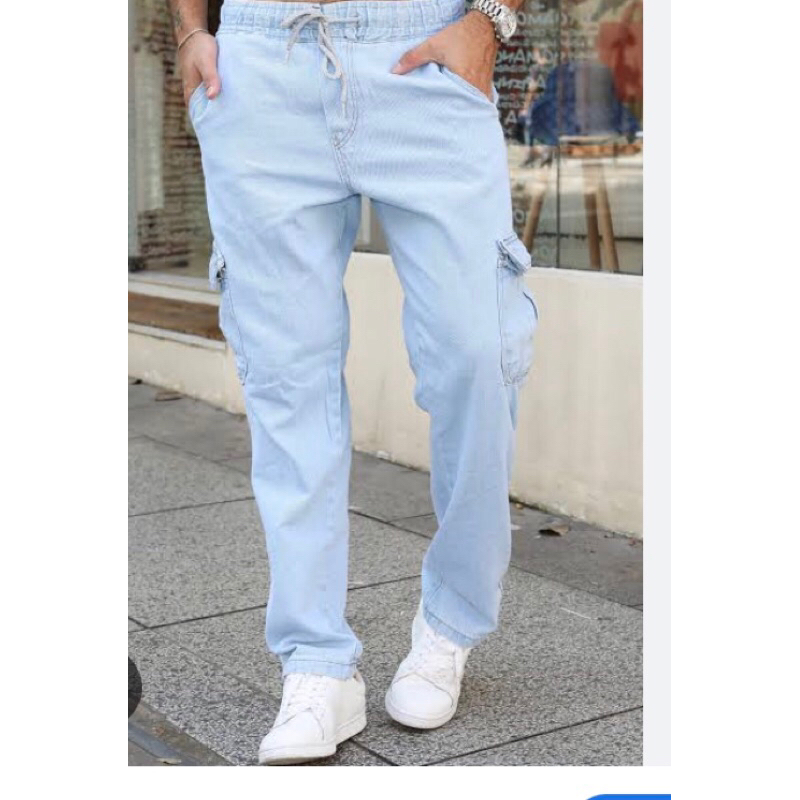 Calça Cargo jeans Clara Masculina